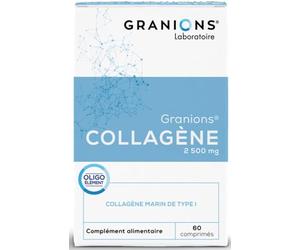 Collagene Marin 2500mg - Granions Zinc - Hydratation Peau - 60 Comprimes | Hydrate la peau en profondeur, renforce l'immunite et la beaute, formule hydrolysee - comprimes collagene marin zinc type 1