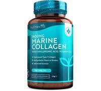 Collagène Marin Acide Hyaluronique 1400mg Avec Vitamine C Vitamine E Biotine Zinc Et Cuivre - 120 Comprimés Pour 2 Mois,Collagè