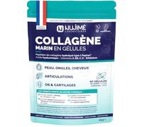 Collagène Marin + Acide hyaluronique et Biotine | Peptides de Collagène Hydrolysés Type 1 | Peau, Cheveux, Articulations | Fabriqué en France (270 Gélules | 3 mois)