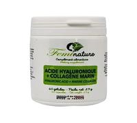 Collagène Marin + Acide Hyaluronique, Peau Hydratée et Articulations Fortes - Vitamines E et C - 60 Gélules Made in France