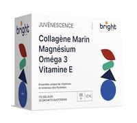 Collagène marin avec acide hyaluronique, magnésium, Omega 3 TG, vitamine E - SmartAbsorb™ | pour la santé de la peau, la mobilité articulaire & la fonction musculaire | 28 sachets quotidiens