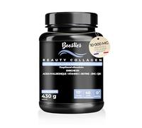 Collagène marin hydrolysé en poudre (430g), 10 g par jour, Peptide de collagène type 1 et 3 breveté, Enrichie en Acide Hyaluronique + Q10 + vitamine C + Zinc + Biotine, Peau Hydratée & Articulations