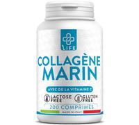 Collagene Marin Hydrolysé PiùLife avec Vitamine C - 200 Comprimés | Peptide De Collagene Type 1, Complément Pour La Peau, Cheveux, Ongles, Articulations, 2400mg Pur Par Dose