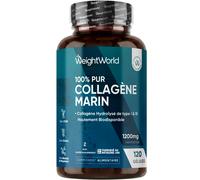 Collagène Marin Hydrolysé Type 1 & 3 120 Gélules 1200mg WeightWorld