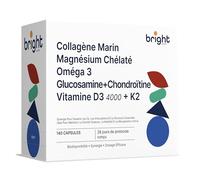 Collagène marin, Omega 3 TG, Magnésium, Glucosamine et Chondroïtine, Vitamine D3 et K2 - SmartAbsorb™| pour la mobilité articulaire, la santé de la peau et des os| 28 sachets quotidiens