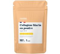 Collagene Marin Poudre 5g + Vitamine C - Goût Pêche, Sachet 157 g - 1 Mois