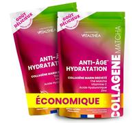 COLLAGENE MARIN POUDRE + ACIDE HYALURONIQUE + THÉ MATCHA + ZINC + VITAMINE C : Formule Exclusive Premium | Anti-âge Peau & Articulations Sport |RÉSULTATS PROUVÉS* |Goût Pêche Douce |Fabrication France