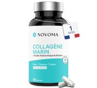 Novoma Collagène marin 1000 mg – Acide hyaluronique & Vitamine C – 90 gélules