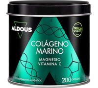 Collagène Hydrolysé Pur avec Magnésium et Vitamine C - 200 gélules - Collagène Marin Hydrolysé Naticol - Cheveux, Peau et Ongles - Os et Articulations - Collagène avec Magnésium - ALDOUS