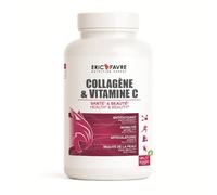 COLLAGÈNE MARIN & VITAMINE C - 120 Gélules Végétales - Peau, Articulations, Os & Anti-Âge - Collagène Hydrolysé Type I de Poisson - Antioxydant Naturel - Beauté & Mobilité - Cure 20 Jours - Eric Favre