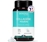 COLLAGENE MARIN - Vitamine C, E & Sélénium | Peau - Articulations - Cheveux - Ongles - Antioxydant - Anti-âge | Collagène Marin de type 1 Naturel | 1000 mg/j - 120 gélules - Fabriqué en France