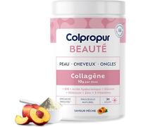 Colpropur – Collagène hydrolysé – Q10, acide hyaluronique, vitamines/minéraux – Pêche – 30 jours