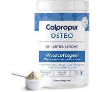Collagène Poudre Os & Articulations - Formule Phoscollagène + Magnésium | Colpropur Ostéo | Formule Brevetée | 340 g pour 25 jours | saveur Neutre | sans sucre ni OGM | senior | ménopause | mobilité