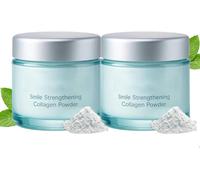 Collagene poudre,Poudre De Renforcement Du Sourire Collagum,Poudre Blanchissante Dents 50g,Hydroxyapatite Teeth Whitening Powder,Blanchiment Dentaire,Éclatant et une Haleine Fraîche (2)