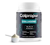 COLLAGENE Poudre Spécial Sport | 30 jours | Saveur Neutre | Complément Alimentaire | Collagène Hydrolysé, Vitamine C &Magnésium | Muscles, Tendon, Ligaments | Sans OGM ni Additif | COLPROPUR Sport