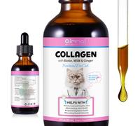 Collagène pour Chats - Soulagement des Démangeaisons et Soutien Articulaire - Santé de la Peau et du Pelage - 60ml