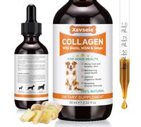 Collagene pour Chien,Collagene Chien Liquide,Améliore le Soutien, Mobilité Articulaires, Collagene liquide pour Chiens Soulage les Allergies Cutanées et les Démangeaisons,Soutien à la Santé,l'immunité