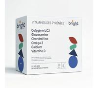 Collagène UC2 + Glucosamine + Chondroïtine + Calcium + Vitamine D3 + Oméga 3 + Vitamine C - Gestion Articulaire, 4 Compléments en 1 Pack pour la Santé et le Bien-être I 28 Doses Quotidiennes