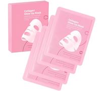 Collagènes brillent masques 2.0 | Collagènes Face Masks Skin Sare | Éclaircissement feuille d'hydratation brouilante Masque | Skin ferme hydratant profondeur Masque pour minimisation des pores