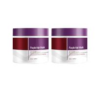 Collagens Masque Cheveux | 2 Pièces 100ml Purple Hair Maske | Masques Capillaires Revitalisants en Profondeur pour Cheveux Secs et Abîmés | La Crème Capillaire À L'huile D'avocat et Au Beurre Karité