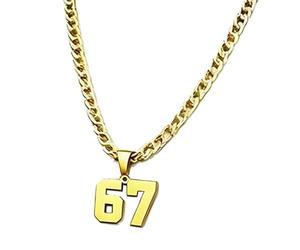 Collana 67 Per Donna - Decoraione Per La Casa Diplôte Unisexe In Acciaio Inossidabile | Decoraione Natalizia 67, Per L'autunno Il Giardino La Quotidianità, Il Ringraziamento Le Feste Casa Stanza L