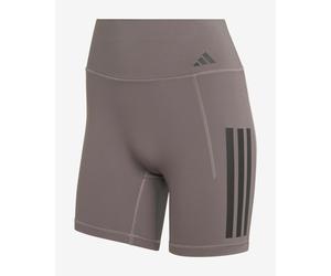 Collant court adidas Optime 3 bandes violet noir femme - S
