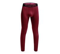 Collant de compression pour homme à séchage rapide - Legging d'hiver - Couche de base pour le sport, la course à pied, le cyclisme, le haut court, Rouge, 41-44.5
