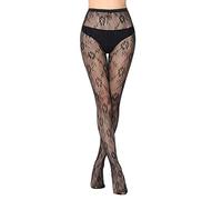 Collant Dentelle Noire Femme Bas Resille Respirant Sexy Collants Porte Jarretelle Floral Collant Resille Taille Haute Collants Curvy Lingerie et Vêtement Grande Taille
