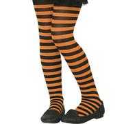 Collant enfant rayé Accessoire noir-orange