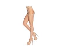 Collant Extra Fin et Jarretelles Beige