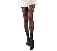 Collant Fantaisie Femme Sexy, Collants Sculptants Femme Creuse Vintage Sculptés Respirante Semi-Opaques Mat Tendance Comfortable Élégants D'extérieur pour La Danse Classique Streetwear