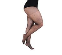 collant fantaisie grande taille femme，Collant Transparent 40 Deniers Pois Sur l’Ensemble. N 1668/A (as4, alpha, xx_l, plus, regular, noir)