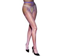 Collant Femme Collant Thermique Femme Collants Rester à La Maison Brillant Huile Transparent Découpé Noir Sexy