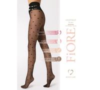 Collant femme Fiore Heartbeat coeurs sur toute la longueur de la jambe 20 D Noir