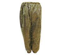 Collant Fille Paillette - Pantalon Ample À Paillettes pour Enfants Jazz Hip Hop Danse De Rue Haren Costume De Danse pour Garçons Et Filles (Silver 5-6 Years)