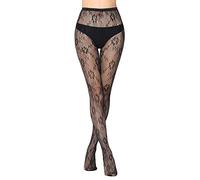 Collant Grande Taille Femme - Collants Femmes Résille à Imprimé Floral Taille Haute Seggings Modèle Gratuit sans Bas Culotte pour Une Séduction Audacieuse