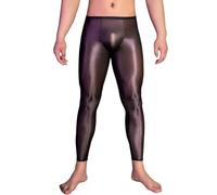Collant Homme Pantalon de Compression Bas Sexy sous-vêtement Thermique Demi Transparent Legging Sport Fitness Gymnastique Mode