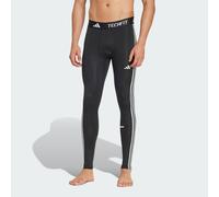 ADIDAS PERFORMANCE Pantalon de sport 'TECHFIT Compression Training 3-Stripes Long' noir / blanc cassé, Taille XXL