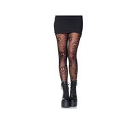 Collants R?Silles T?Te De Mort Femme Taille Unique Noir