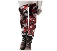 Collant Noel Femme Legging Thermique Pantalon Yoga ÉLéGant, Tenue Sports Fitness Gym Running Pants Collants Imprimé ThèMe NoëL VêTement Respirant Douce Serré Extensible