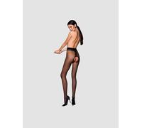 Collant Ouvert Voile Fin 20 DEN TI007 Noir