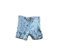 Collant Paillette Fille 8 Ans - Short De Scène Extensible pour Danseuses and Shine (Silver 12-14 Years)