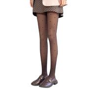 Collant Pois Femme Chaud- Legging Polaire Taille Haute Semi-Opaques DéContractéS Basique éLasticité Fleece Tights Confortables Respirants Doux Mode Slim Pas Cher pour Exercice De La Vie Quotidienne