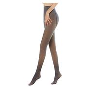 Collant Polaire Femme Effet Faux Transparent, Thermique Doublé Leggings d'Hiver Chaud (001 Noir, 300g pour -15-10℃)