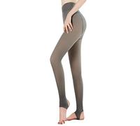 Collant Polaire Femme Effet Transparent Dim, Collant Hiver Ventre Plat, Chaud Sans Pied, Doublés Faux Bas en Peluche Thermiques Leggings (80g, Gris)