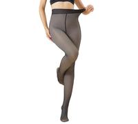Collant Polaire Femme Effet Transparent élastique Collant Thermique Épais Ventre Plat Legging Doublé Polaire Chaud Femme Hiver Pantalons à Taille Haute et Doublés Grande Taille Sexy Tights