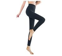 Collant Polaire Femme Hiver Effet Transparent, Collants Thermiques Chauds Taille Haute pour Femme Collant Thermique Femme Collant Polaire Femme (Gris, L)