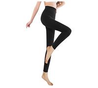 Collant Polaire Femme Hiver Effet Transparent, Collants Thermiques Chauds Taille Haute pour Femme Collant Thermique Femme Collant Polaire Femme (Noir, L)