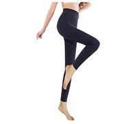 Collant Polaire Femme Hiver Effet Transparent, Collants Thermiques Chauds Taille Haute pour Femme Collant Thermique Femme Collant Polaire Femme (Bleu, 3XL)