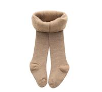 Collant Polaire Fille Bébé Enfant Collant Thermique Extensibles épais en Molleton Uniforme Scolaire de Collants Taille Haute Collant Chaud Hiver Polaire Doublé Opaques 1-10 Ans (Khaki, 8-10 Ans)